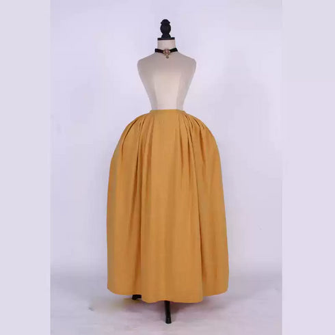 Mustard Yellow Rococo Dress with Floral Jacket and Ruffled Apron - 18th Century Ball Gown - Plus Size